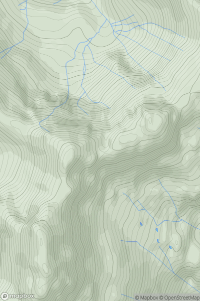 Thumbnail image for Sgurr a' Mhadaidh East Top showing contour plot for surrounding peak