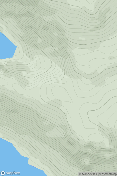 Thumbnail image for Meallan nan Gobhar NW Top showing contour plot for surrounding peak