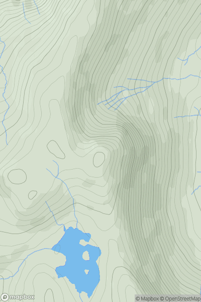 Thumbnail image for Heck Crag showing contour plot for surrounding peak
