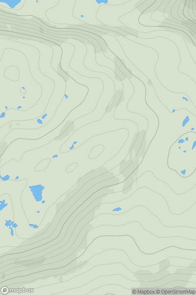 Thumbnail image for Beinn a' Chuirn SE Top showing contour plot for surrounding peak