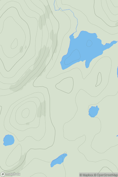 Thumbnail image for Carn an Ruighe Dhuibh showing contour plot for surrounding peak