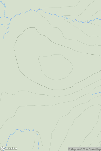Thumbnail image for Carn Odhar Beag showing contour plot for surrounding peak