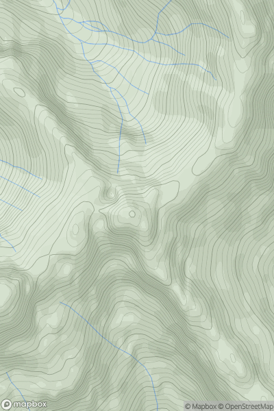 Thumbnail image for Bidein Druim nan Ramh North Top showing contour plot for surrounding peak