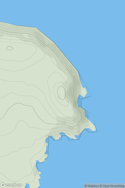 Thumbnail image for Maughold Head showing contour plot for surrounding peak
