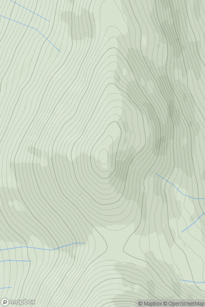 Thumbnail image for Beinn Chorranach showing contour plot for surrounding peak