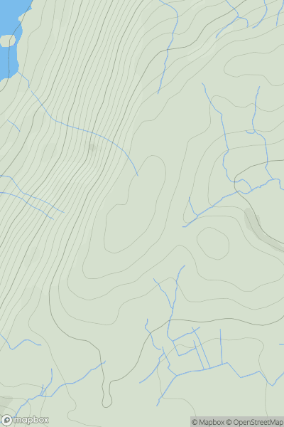 Thumbnail image for The Park (Park Crags) showing contour plot for surrounding peak