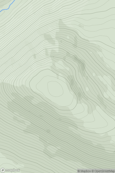 Thumbnail image for Meall Onfhaidh showing contour plot for surrounding peak