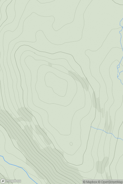 Thumbnail image for Millrigg Knott showing contour plot for surrounding peak