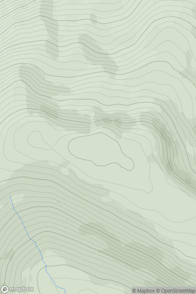 Thumbnail image for Aodann Chleireig showing contour plot for surrounding peak