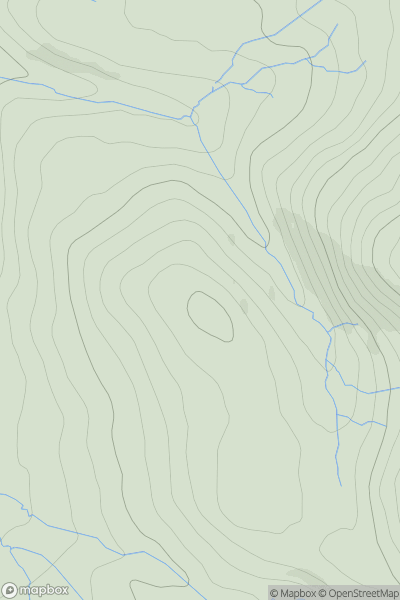 Thumbnail image for Lowthwaite Fell West Top showing contour plot for surrounding peak