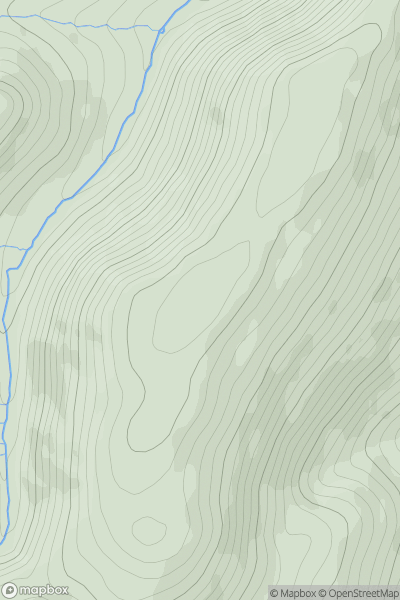 Thumbnail image for Souther Fell South Top showing contour plot for surrounding peak