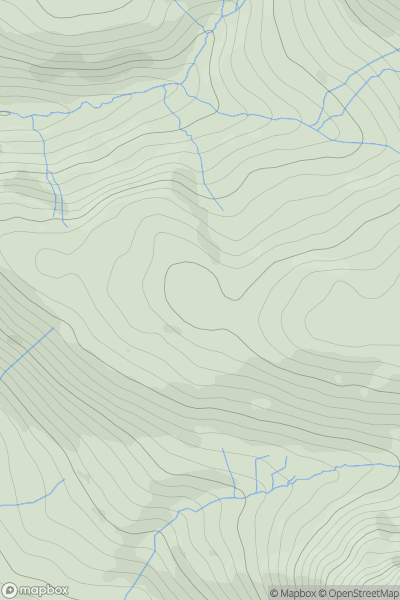 Thumbnail image for Banna Fell showing contour plot for surrounding peak
