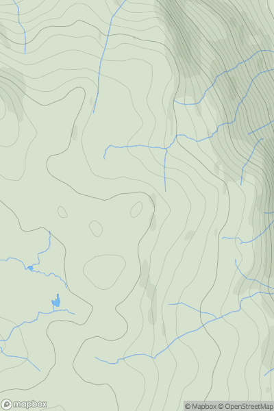 Thumbnail image for Bleaberry Fell SE Top showing contour plot for surrounding peak