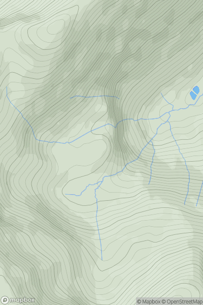 Thumbnail image for Force Crag showing contour plot for surrounding peak