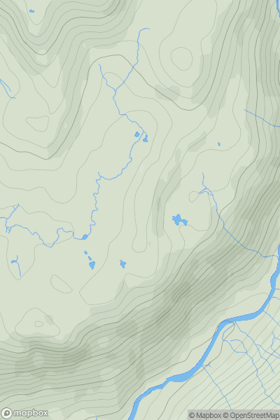 Thumbnail image for Heron Crag showing contour plot for surrounding peak