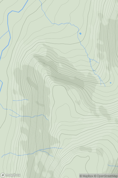 Thumbnail image for High Crags showing contour plot for surrounding peak