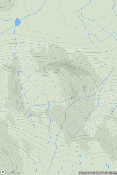 Thumbnail image for Kettle Crag showing contour plot for surrounding peak