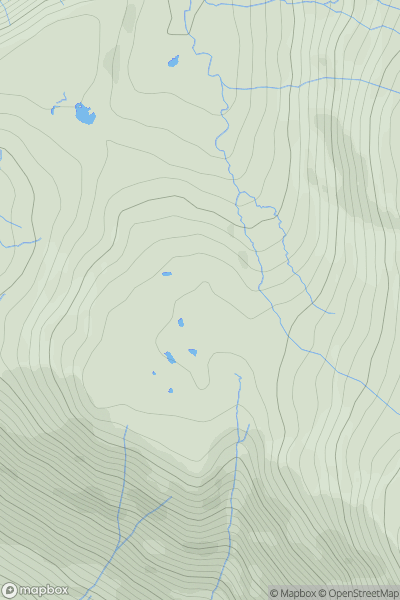 Thumbnail image for Martcrag Moor showing contour plot for surrounding peak