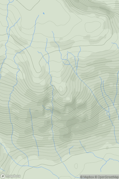 Thumbnail image for Whitegill Crag showing contour plot for surrounding peak