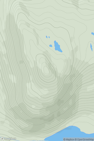 Thumbnail image for Carn a' Ghobhair (Sgurr Eireagoraidh) showing contour plot for surrounding peak