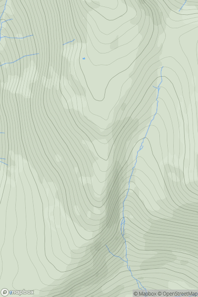 Thumbnail image for Yeastyrigg Crags showing contour plot for surrounding peak