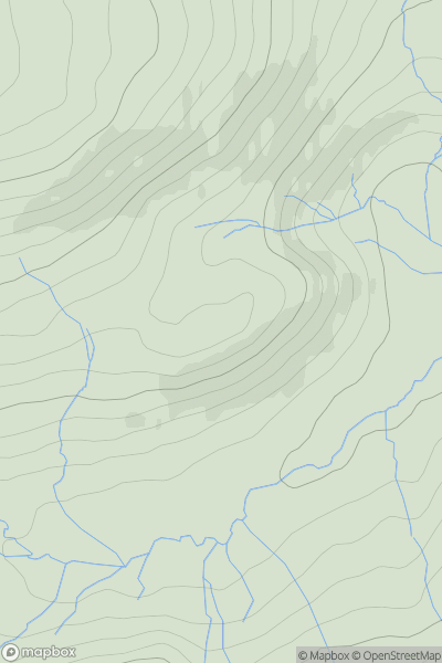 Thumbnail image for Hazel Bank showing contour plot for surrounding peak