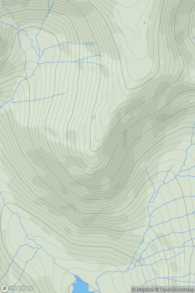 Thumbnail image for Lingmell End showing contour plot for surrounding peak