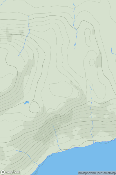 Thumbnail image for Little Birkhouse Hill showing contour plot for surrounding peak