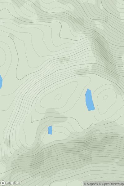 Thumbnail image for Cruach Dhubh an Ruidhe Fearna showing contour plot for surrounding peak