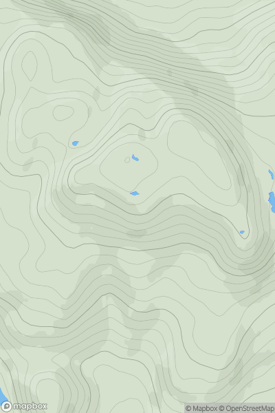 Thumbnail image for Sgurr Bhuidhe showing contour plot for surrounding peak