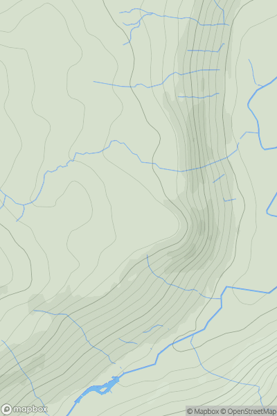 Thumbnail image for Swindale Foot Crag showing contour plot for surrounding peak