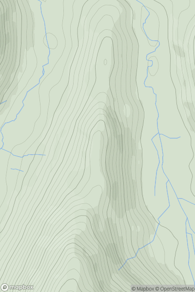 Thumbnail image for Winter Crag showing contour plot for surrounding peak