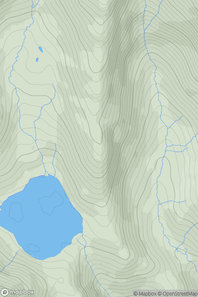 Thumbnail image for Erin Crag showing contour plot for surrounding peak