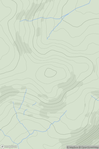 Thumbnail image for Iron Crag showing contour plot for surrounding peak