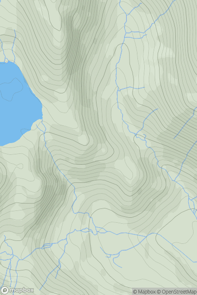 Thumbnail image for Kennel Crag showing contour plot for surrounding peak