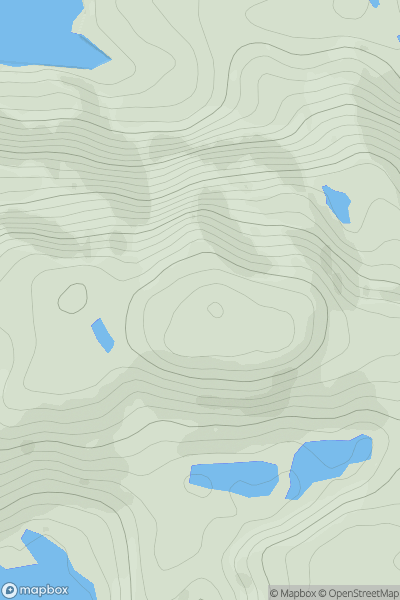 Thumbnail image for Cruach Doir'an Raoigh showing contour plot for surrounding peak