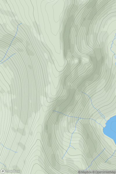 Thumbnail image for Little How Crags showing contour plot for surrounding peak