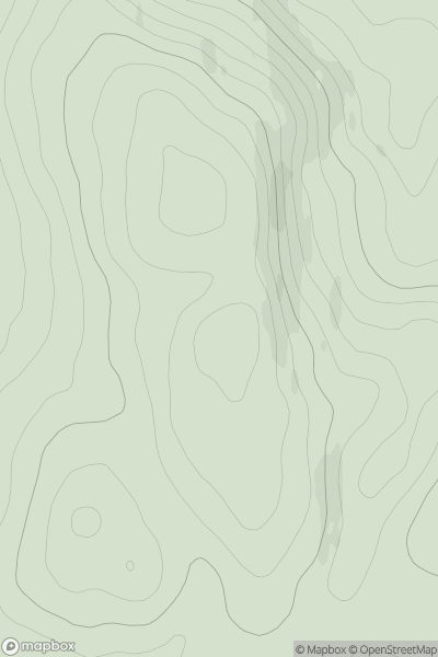 Thumbnail image for Creag an Achaidh Bhain showing contour plot for surrounding peak