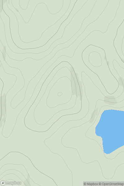 Thumbnail image for Meall Creag Airighe showing contour plot for surrounding peak