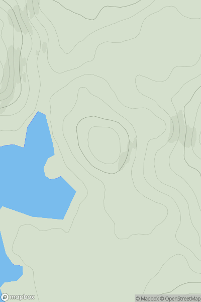 Thumbnail image for Stob Loch Skiach showing contour plot for surrounding peak