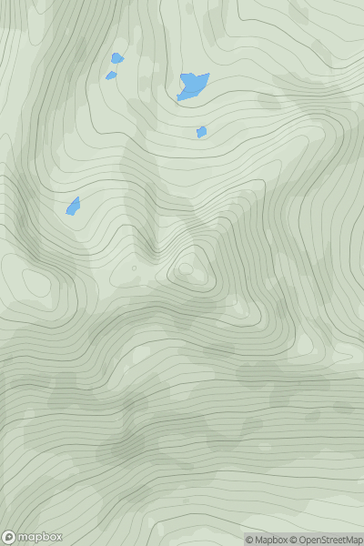 Thumbnail image for Sgurr nan Ceathramhnan (Sgurr nan Ceathreamhnan) showing contour plot for surrounding peak