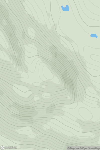 Thumbnail image for Sgorr Racaineach showing contour plot for surrounding peak