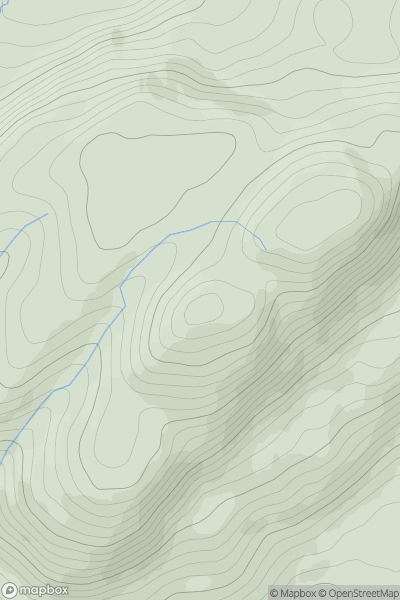 Thumbnail image for Craig of Monievreckie West Top showing contour plot for surrounding peak