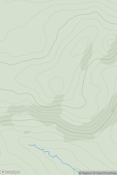 Thumbnail image for Carn Tuile showing contour plot for surrounding peak