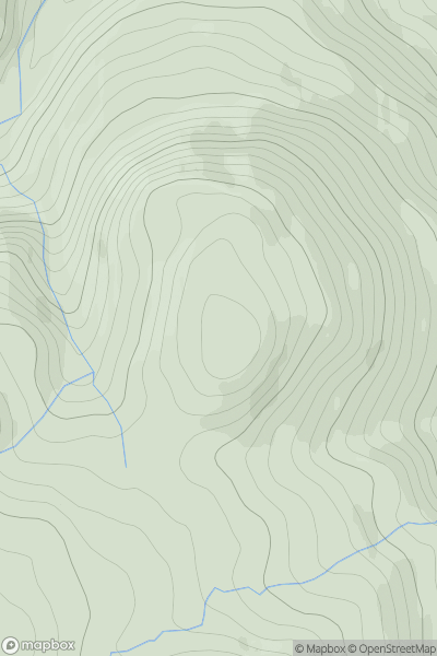 Thumbnail image for Cruach Dhubh showing contour plot for surrounding peak