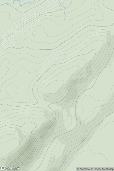Thumbnail image for Craig of Monievreckie North Top showing contour plot for surrounding peak