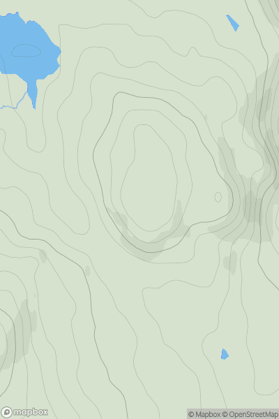 Thumbnail image for Creag na Larach showing contour plot for surrounding peak