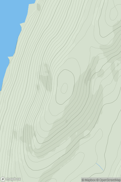 Thumbnail image for Sron Mallanach showing contour plot for surrounding peak