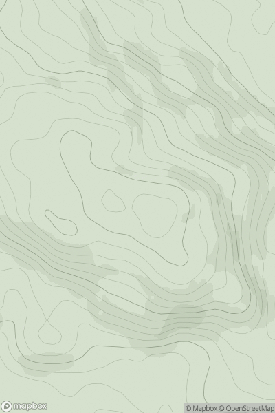 Thumbnail image for Tom Dubh nan Caorach showing contour plot for surrounding peak