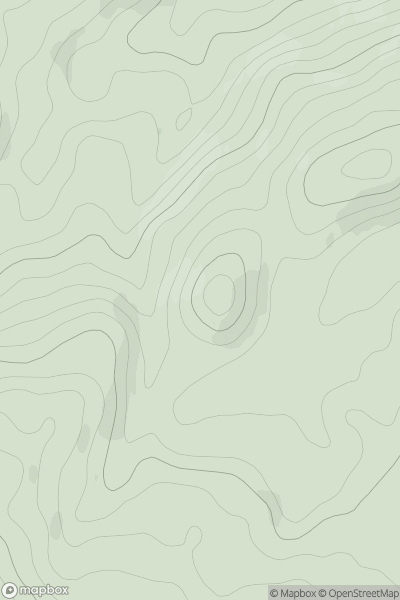 Thumbnail image for Maol an Iaruinn West Top showing contour plot for surrounding peak